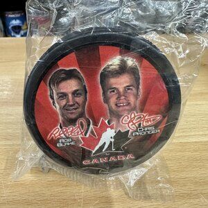 Rob Blake Chris Pronger Photo Puck 2002 McDonalds Salt Lake City Sealed